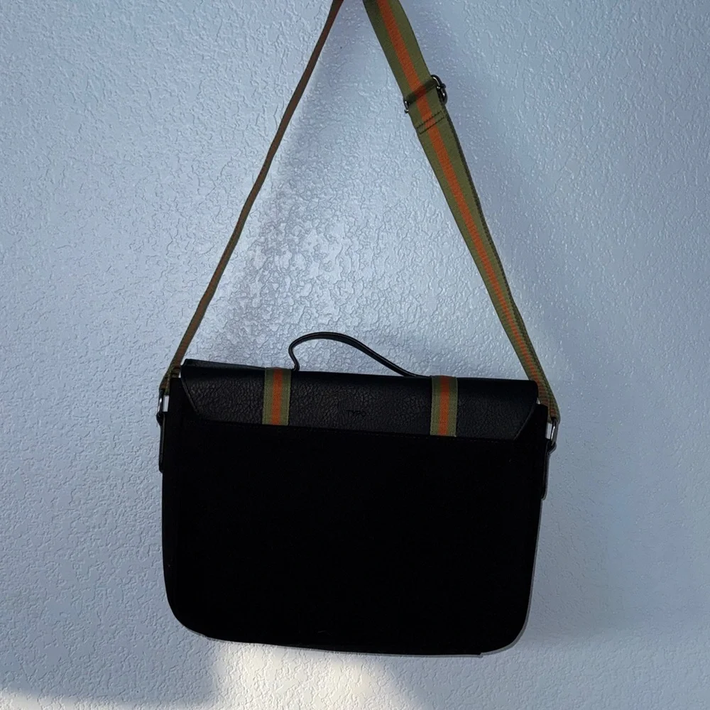 Wizarding World Of Harry Potter Black Messenger/Laptop Bag with Striped Strap